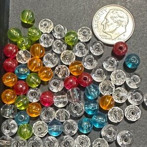 50.  Multi-color Glass Loose Beads